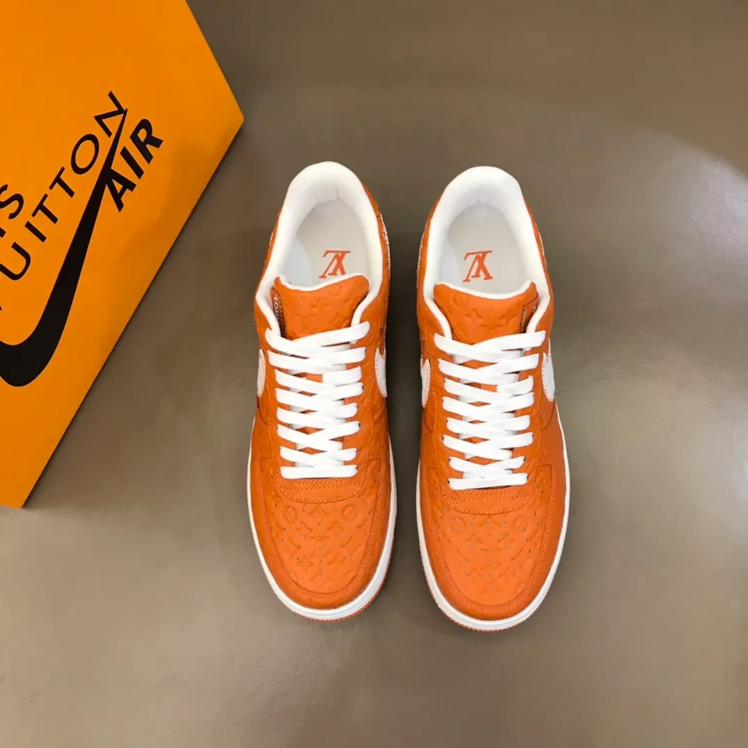 Men's shoes💰p440 "*oui* Vuitto*" x OFF-WHITE x Nike three-party collaboration! Trendy and cool men's casual sports shoes with unrivaled color matching. The design idea basically continues the style of THE TEN. The Swoosh line and tongue label have a very familiar visual effect and are both fashionable and trendy! A must-have for fashionistas! The effect on your feet is absolutely stunning! Size: 38-45